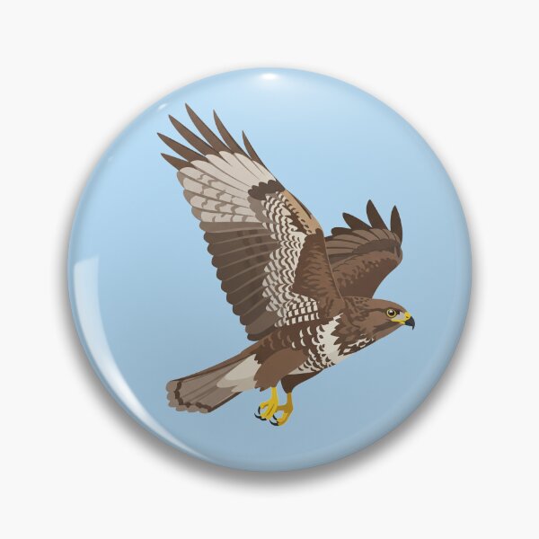 Item preview, The Common Buzzard - Minimalist Flying Bird Art designed and sold by TheArtEngineer.