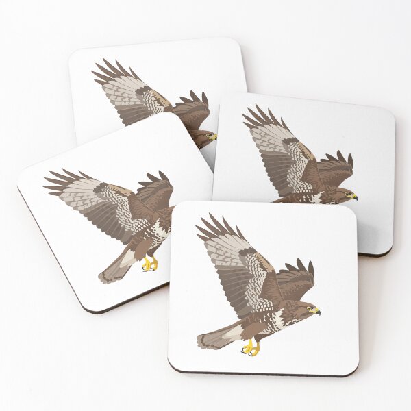 Item preview, The Common Buzzard - Minimalist Flying Bird Art designed and sold by TheArtEngineer.