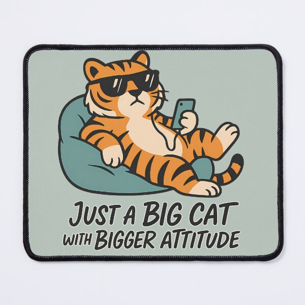 Item preview, Big Cat With Bigger Attitude designed and sold by Romeo Fashion.
