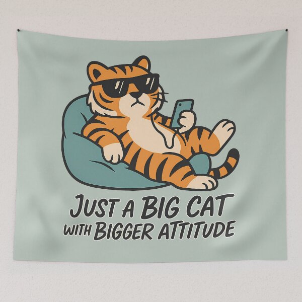 Item preview, Big Cat With Bigger Attitude designed and sold by Romeo Fashion.