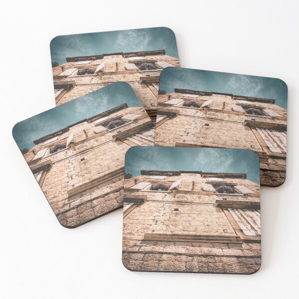 Item preview, Rustic Elegance – Shuttered Windows & Stone Wall Charm designed and sold by Ellaire.