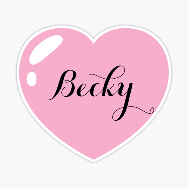 Becky Name with Pink Heart 