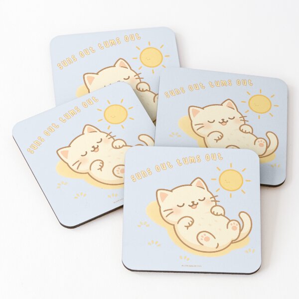 Item preview, Suns Out Tums Out – Cute Sunbathing Cat Design designed and sold by MLynCollective.