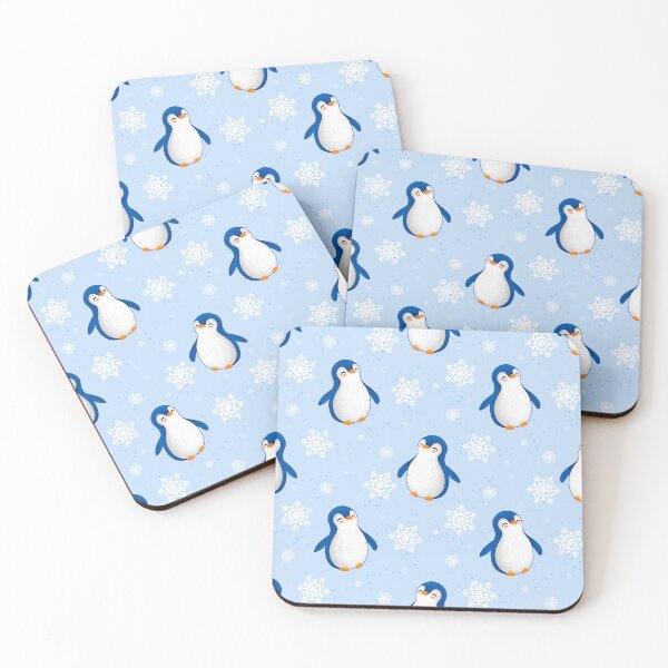 Item preview, Cutest penguin on blue backround seamless pattern  designed and sold by jancajiravova.