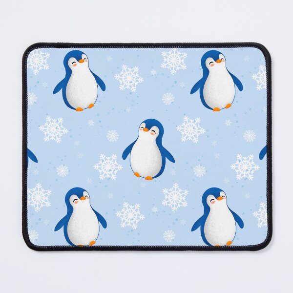 Item preview, Cutest penguin on blue backround seamless pattern designed and sold by jancajiravova.