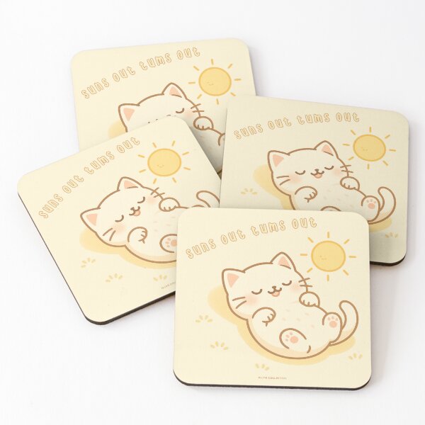 Item preview, Suns Out Tums Out – Cute Sunbathing Cat Design designed and sold by MLynCollective.
