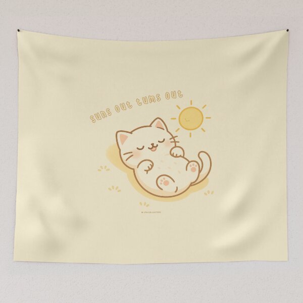 Item preview, Suns Out Tums Out – Cute Sunbathing Cat Design designed and sold by MLynCollective.