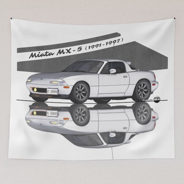 Item preview, Miata - MX-5 NA 1991-1997 (Crystal White) - Small Car, Big Smile designed and sold by Azaziel.