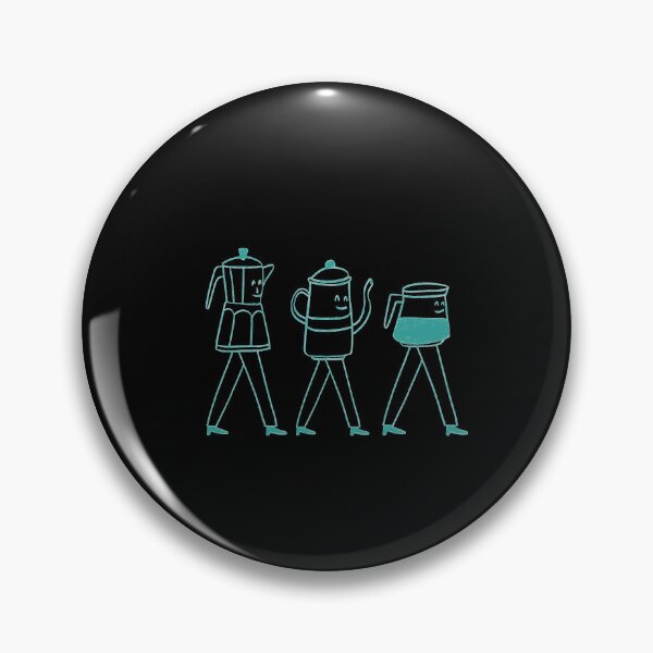Item preview, March of the Coffee Pots – Cute Walking Coffee Makers Illustration designed and sold by glamoursh.