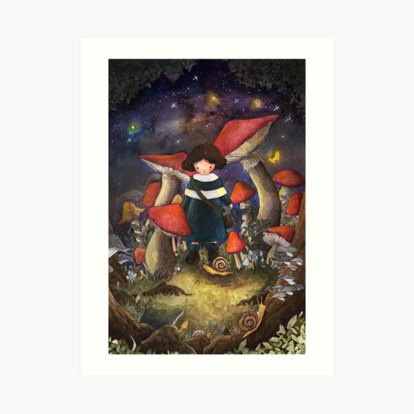 Mushroom Village Art Print