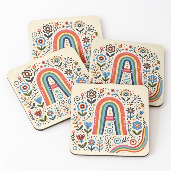 Artikelvorschau, Buchstabe "A" Blumenbogen - Personalisierte skandinavische Volkskunst von heidiannemorris © entworfen und verkauft von FOLK ART FUSION by heidiannemorris.