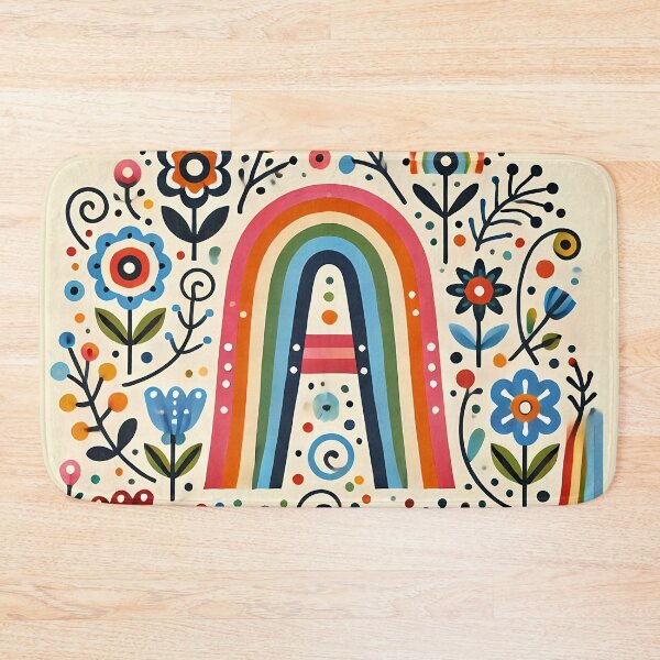 Item preview, Letter "A" Floral Arch - Personalized Scandinavian Folk Art by heidiannemorris © designed and sold by FOLK ART FUSION by heidiannemorris.