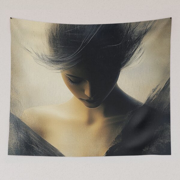Item preview, Moody Abstract Portrait of Mysterious Figure – Soft Light and Ethereal Atmosphere designed and sold by Shoot-The-Moon.