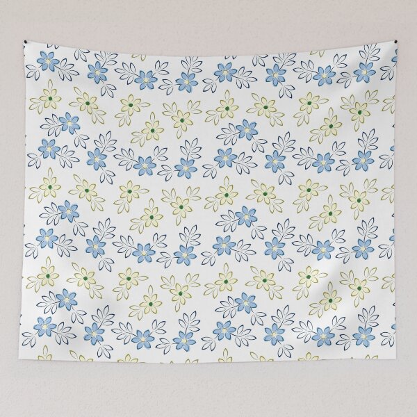Item preview, Painterly Florals – Yellow & Sky designed and sold by ImpalaMoon.