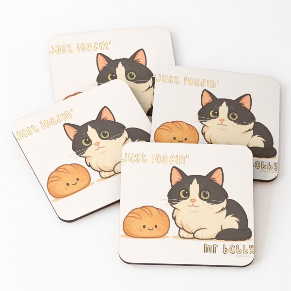 Item preview, Just Loafin’ – Mr Bobby Cat and Bread Design designed and sold by MLynCollective.