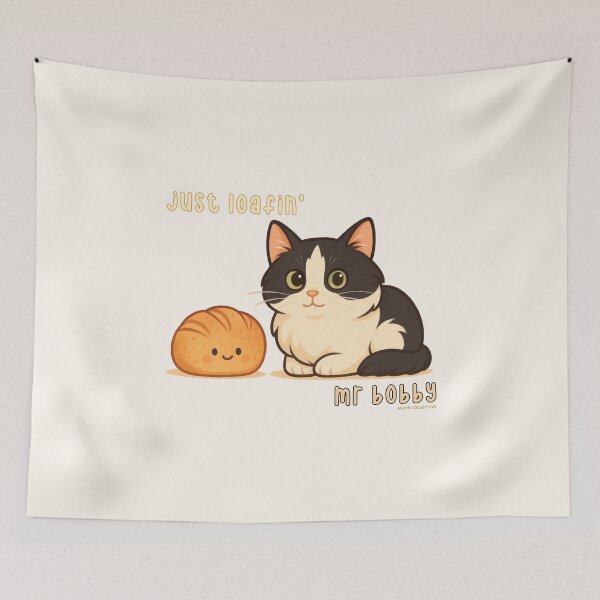 Item preview, Just Loafin’ – Mr Bobby Cat and Bread Design designed and sold by MLynCollective.