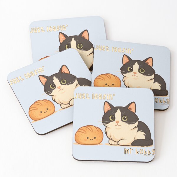 Item preview, Just Loafin’ – Mr Bobby Cat and Bread Design designed and sold by MLynCollective.