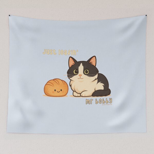 Item preview, Just Loafin’ – Mr Bobby Cat and Bread Design designed and sold by MLynCollective.