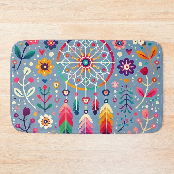 Item preview, Dreamcatcher Bloom Circle - Ethereal Scandinavian Folk Art by heidiannemorris © designed and sold by FOLK ART FUSION by heidiannemorris.