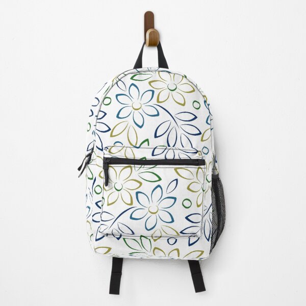 Item preview, Etched Garden Florals – Navy and Sky designed and sold by ImpalaMoon.
