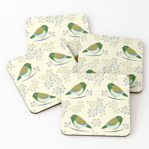 Item preview, Green Finch with Wildflower Charm designed and sold by ImpalaMoon.