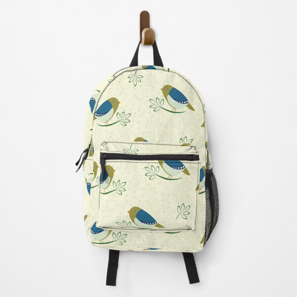 Item preview, Olive/Blue Birds with Floral Texture designed and sold by ImpalaMoon.