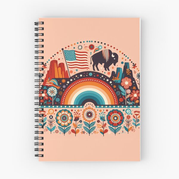 Item preview, American Folk Rainbow - Patriotic Scandinavian Folk Art by heidiannemorris © designed and sold by FOLK ART FUSION.