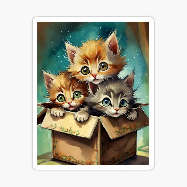 Item preview, KIttens In A Box designed and sold by Artbyyourdesign.