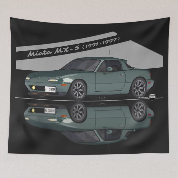 Item preview, Miata - MX-5 NA 1991-1997 (British Racing Green) - Small Car, Big Smile designed and sold by Azaziel.