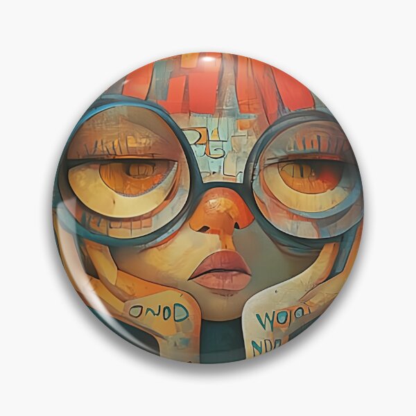 Item preview, Abstract Thoughtful Girl with Oversized Glasses – Surreal Cubist Pop Art Portrait designed and sold by Shoot-The-Moon.