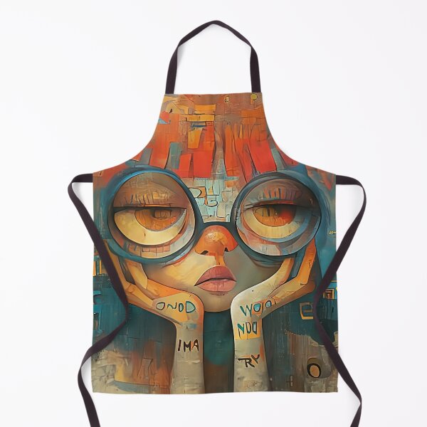 Item preview, Abstract Thoughtful Girl with Oversized Glasses – Surreal Cubist Pop Art Portrait designed and sold by Shoot-The-Moon.