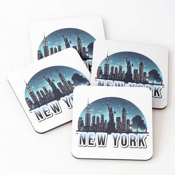 Item preview, New York City Night Lights Skyline – Travel Sticker designed and sold by Imaginarium of Chaos falcon88 .