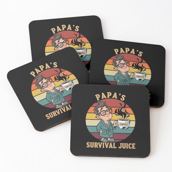 Item preview, Papa's Survival Juice Coffee Funny Dad Design designed and sold by Giggle Gear.