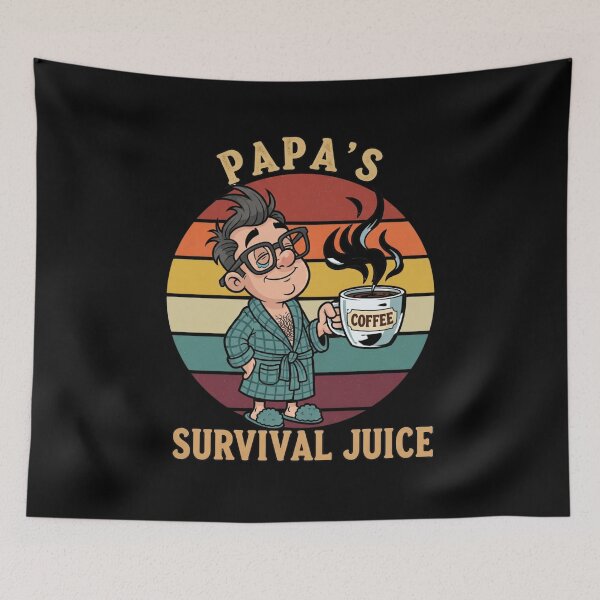 Item preview, Papa's Survival Juice Coffee Funny Dad Design designed and sold by Giggle Gear.