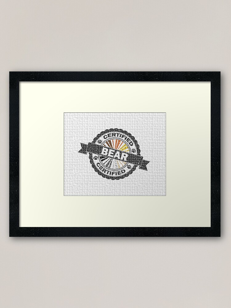 Alternate view of Certified Bear Stamp Framed Art Print
