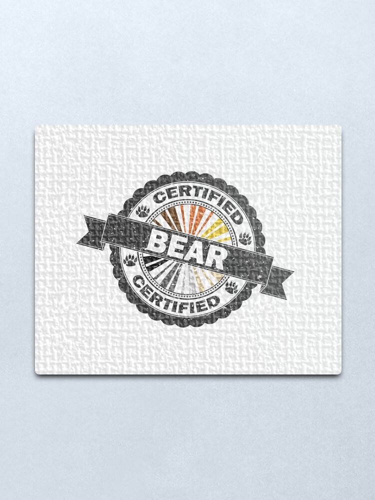 Alternate view of Certified Bear Stamp Metal Print