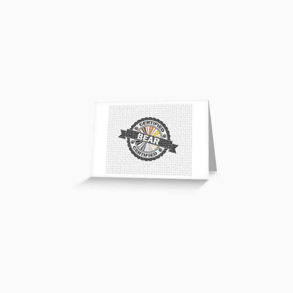 Certified Bear Stamp Greeting Card