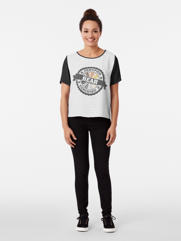 Alternate view of Certified Bear Stamp Chiffon Top