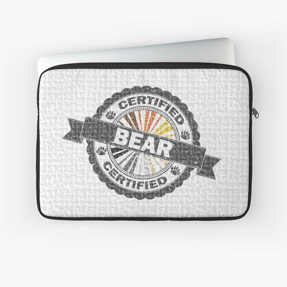 Certified Bear Stamp Laptop Sleeve