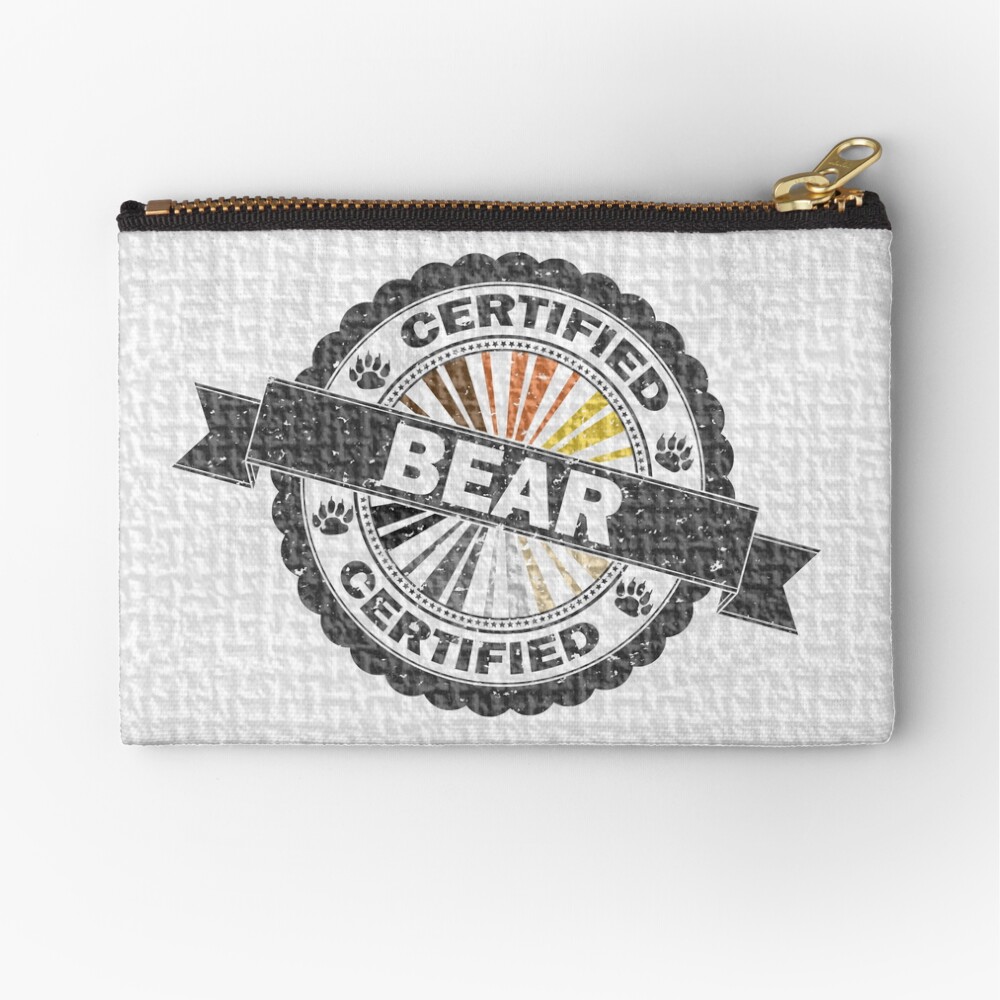 Certified Bear Stamp Zipper Pouch
