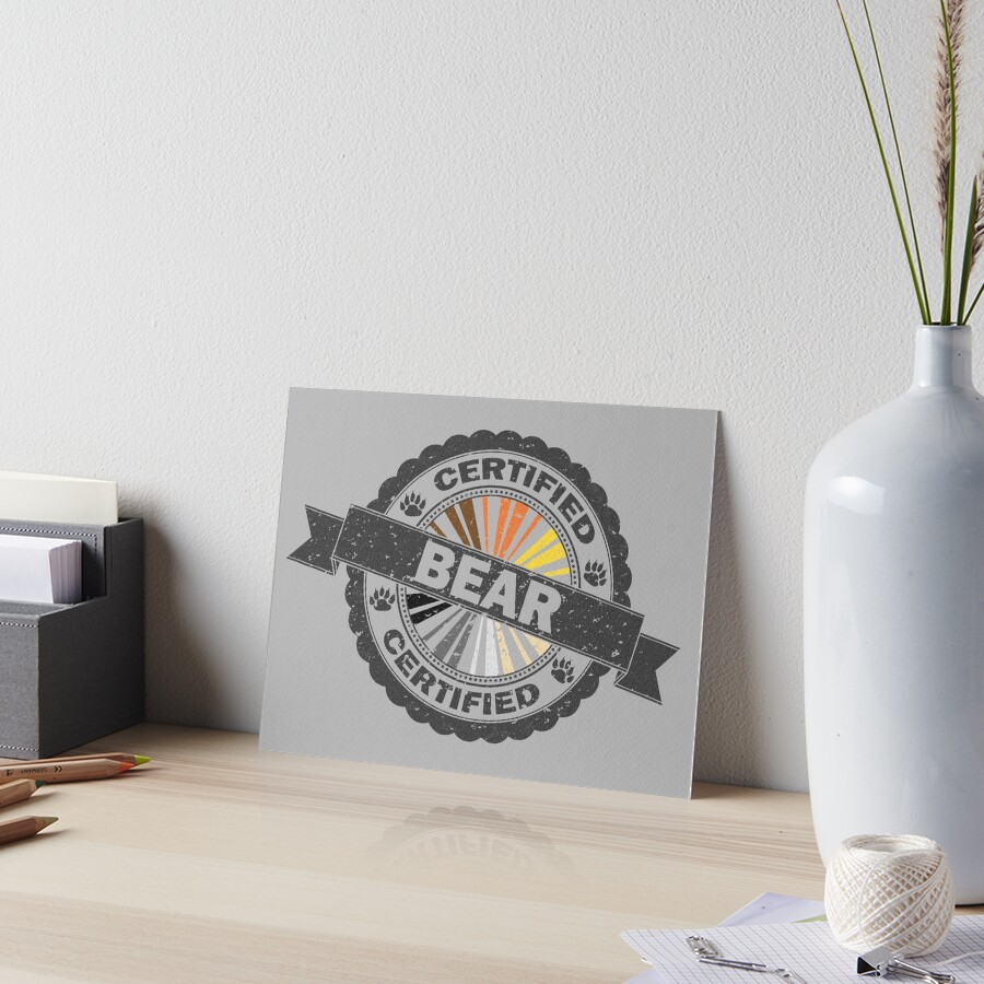 Certified Bear Stamp Art Board Print