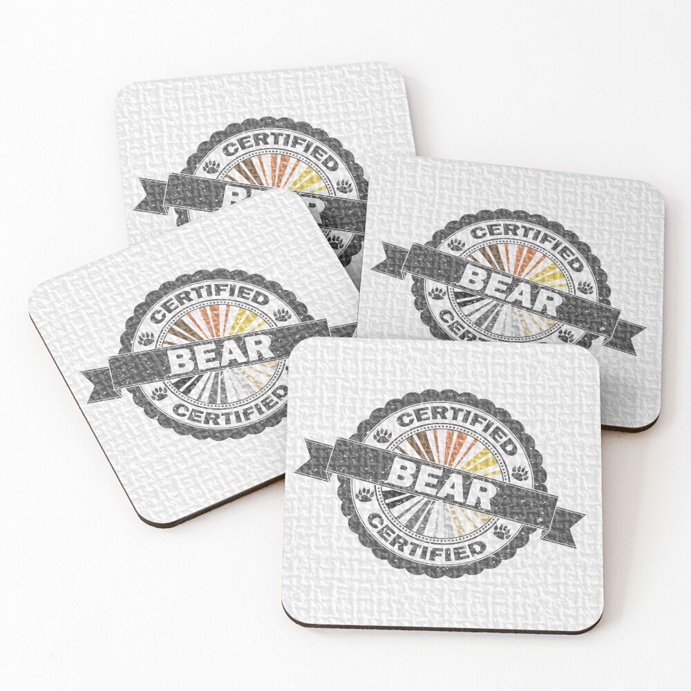 Certified Bear Stamp Coasters (Set of 4)