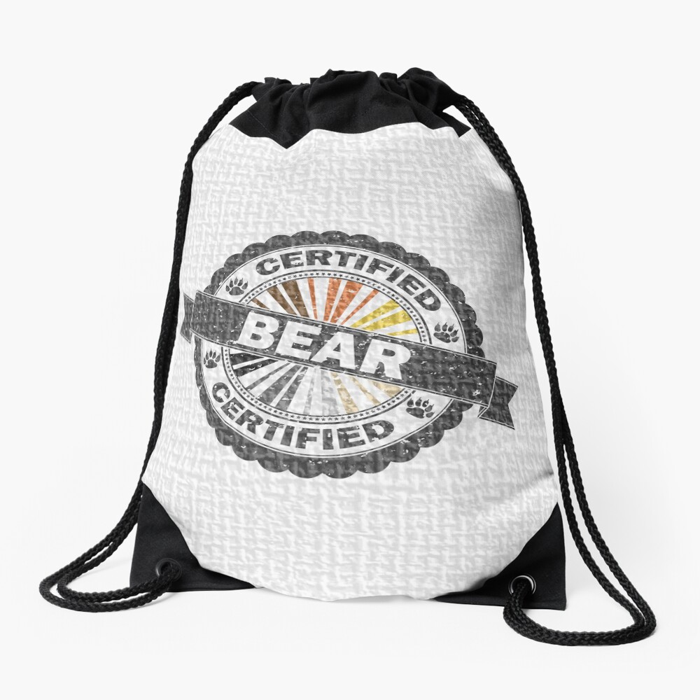 Certified Bear Stamp Drawstring Bag