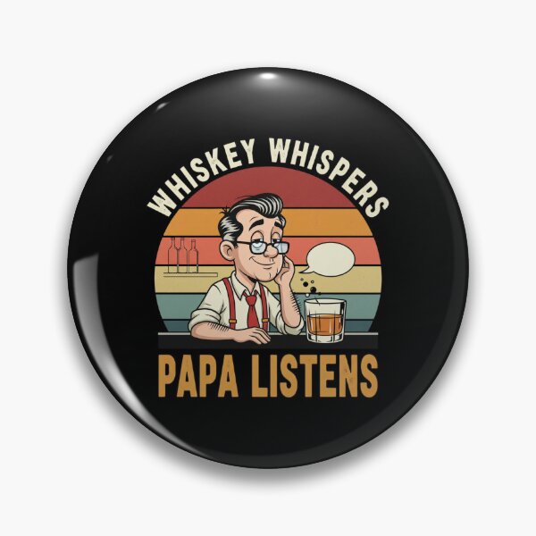 Item preview, Whiskey Whispers Papa Listens Funny Dad Drinker Design designed and sold by Giggle Gear.