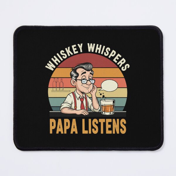 Item preview, Whiskey Whispers Papa Listens Funny Dad Drinker Design designed and sold by Giggle Gear.