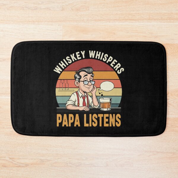Item preview, Whiskey Whispers Papa Listens Funny Dad Drinker Design designed and sold by Giggle Gear.