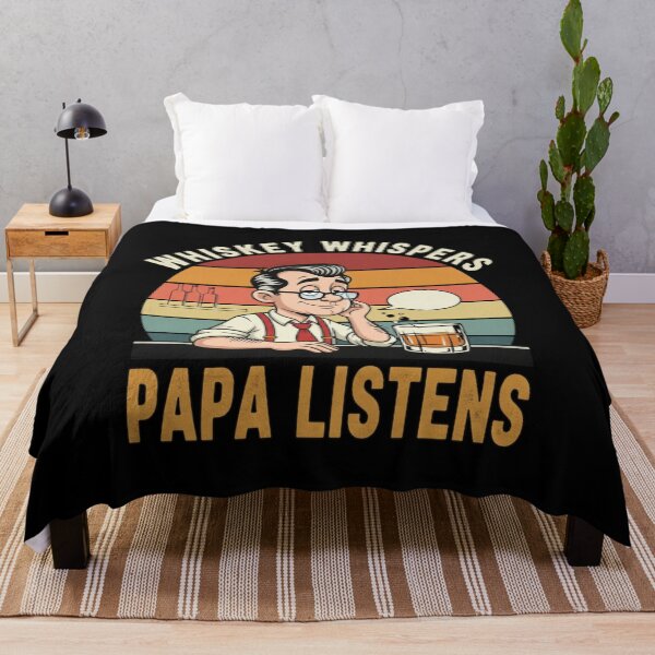 Item preview, Whiskey Whispers Papa Listens Funny Dad Drinker Design designed and sold by Giggle Gear.