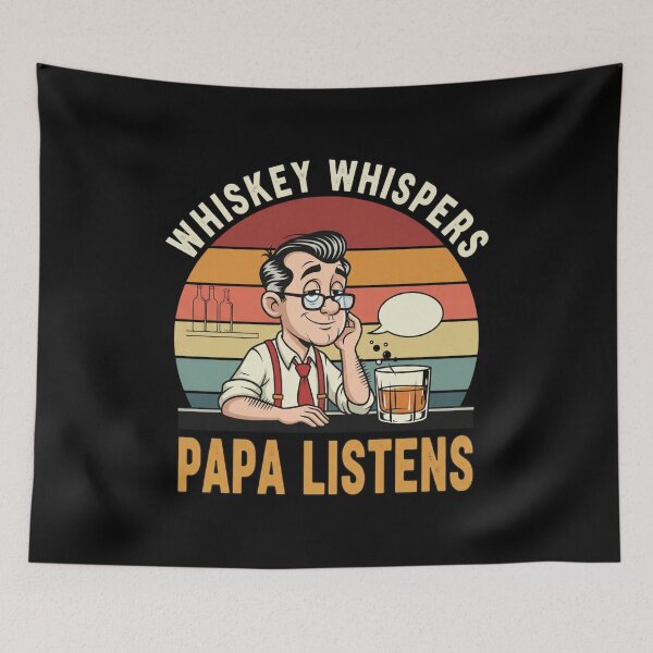 Item preview, Whiskey Whispers Papa Listens Funny Dad Drinker Design designed and sold by Giggle Gear.