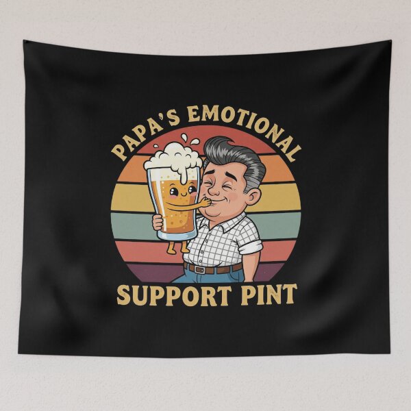 Item preview,  Papa's Emotional Support Pint Funny Beer Dad Design designed and sold by Giggle Gear.