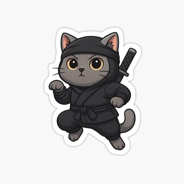 Item preview, Ninja Cat designed and sold by Moons Studio.